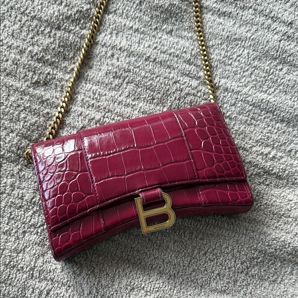 Balenciaga Hourglass Chain Wallet